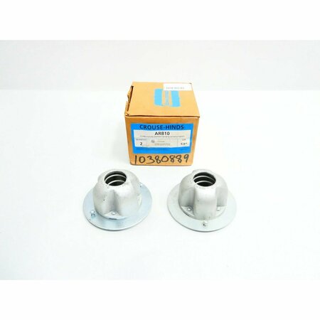 CROUSE HINDS BOX OF 2 FLEXIBLE FIXTURE HANGERS FOR GRF/VXF OUTLET BOXES 1/2IN CONDUIT FITTING, 2PK ARB10